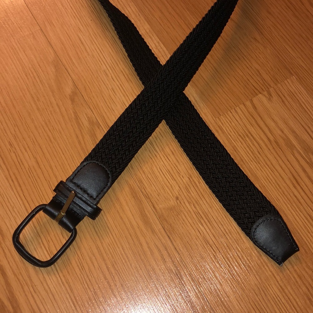 Black Adjustable Braided Belt